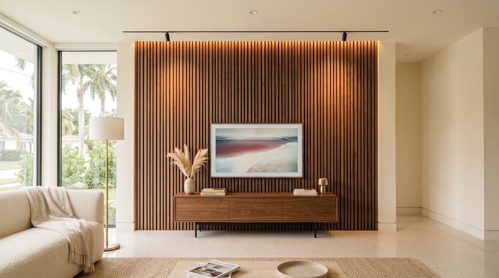 Wood Slat Wall finish