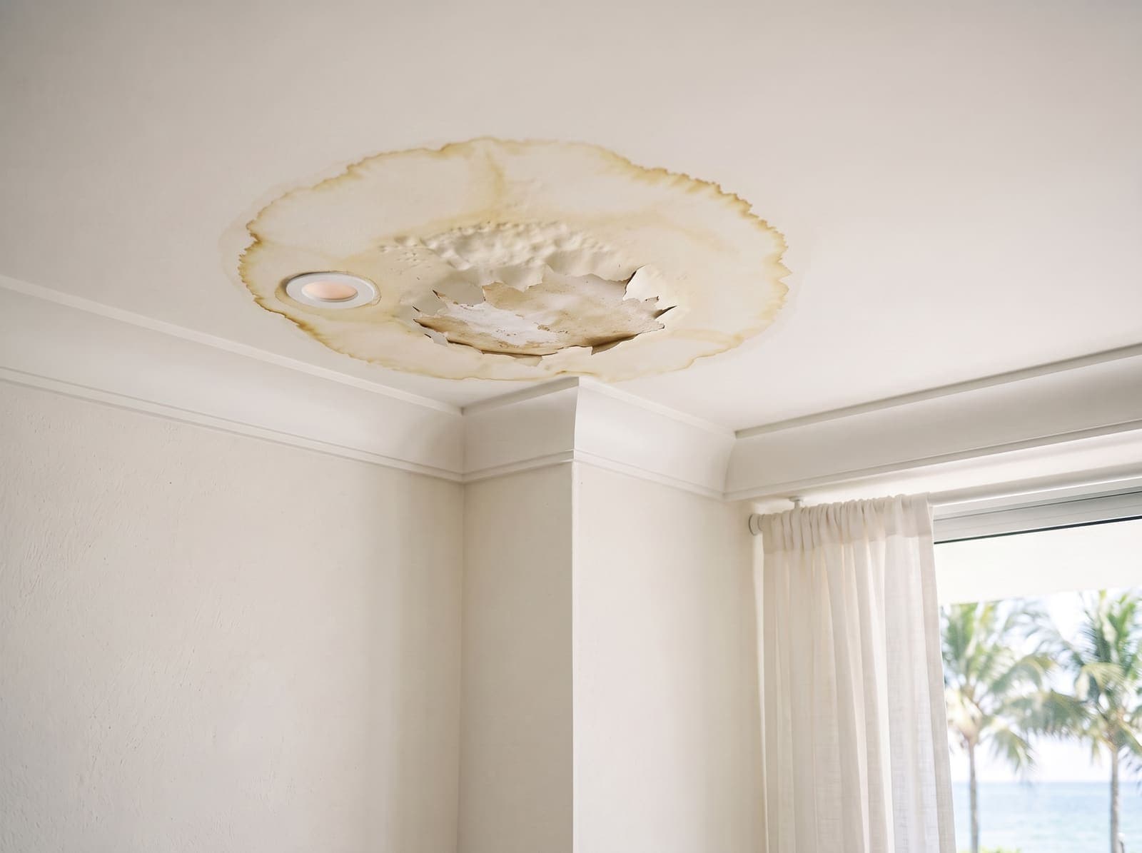 Water-stained ceiling